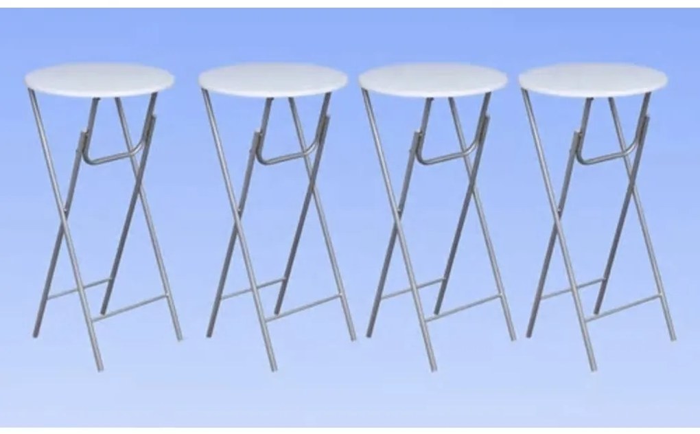 vidaXL Τραπέζια Μπαρ 4 τεμ. Λευκή Επιφάνεια από MDF