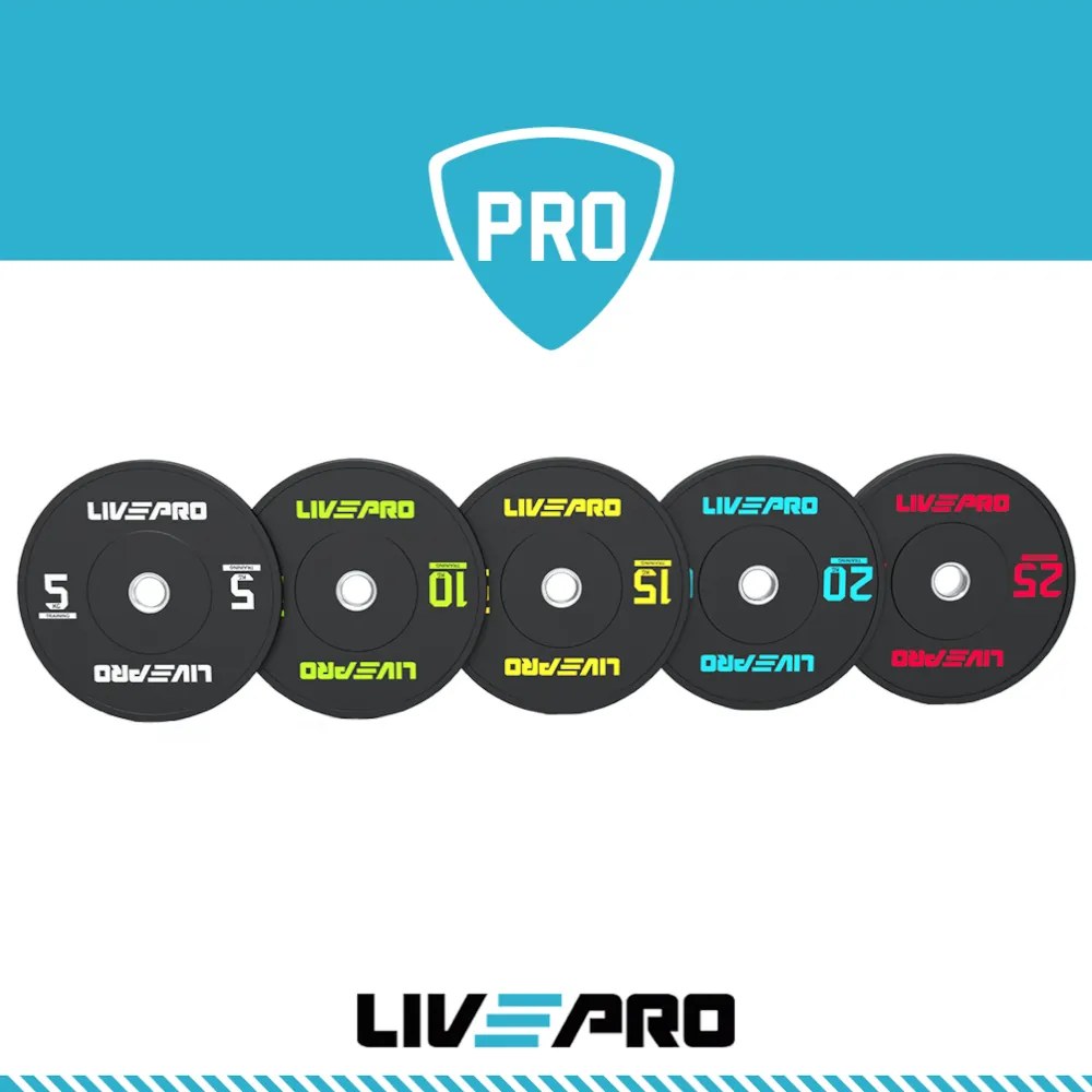 Δίσκος LivePro Bumper Plate Καουτσούκ Φ50mm 20kg Β-8038-20