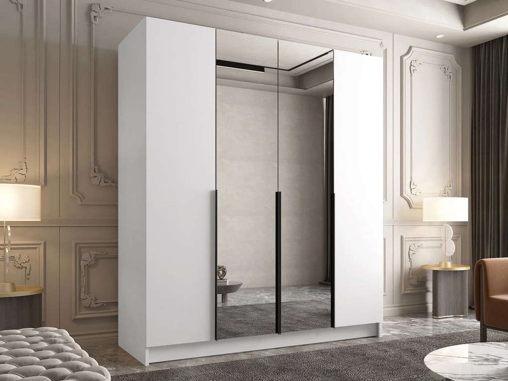 Ντουλάπα Santi II Τετράφυλλη-Leuko-Mauro