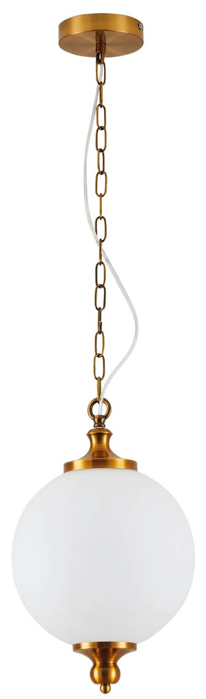 Γραμμικό Φωτιστικό SE21-AB-25 LOCKE ANTIQUE BRASS PENDANT &amp; OPAL GLASS Γ3 - 77-8218 - 51W - 100W - 77-8218