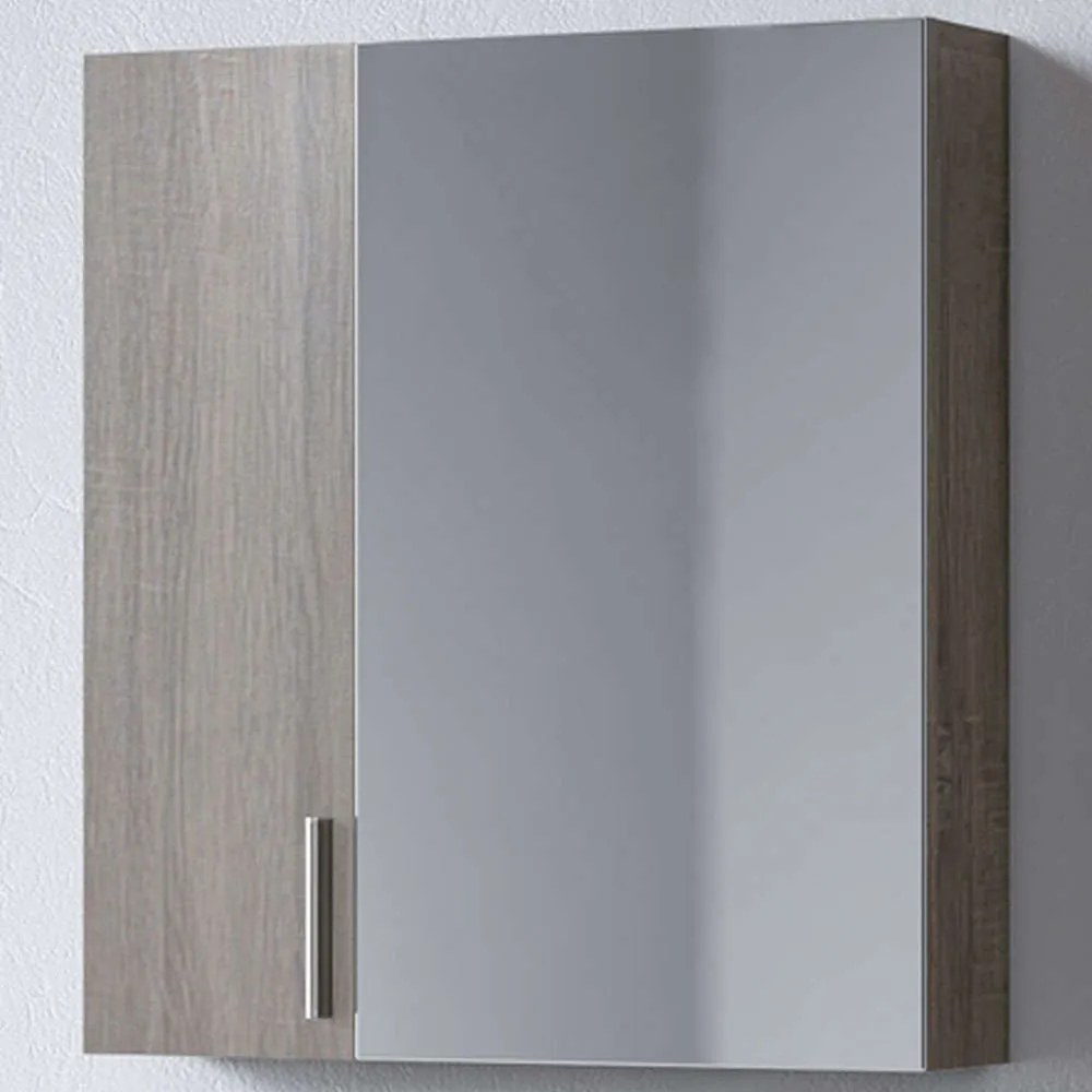 Καθρέπτης Μπάνιου Με Ντουλάπι Siena 3MSI065SD0W 60x14x65cm Dark Sonoma Μελαμίνη