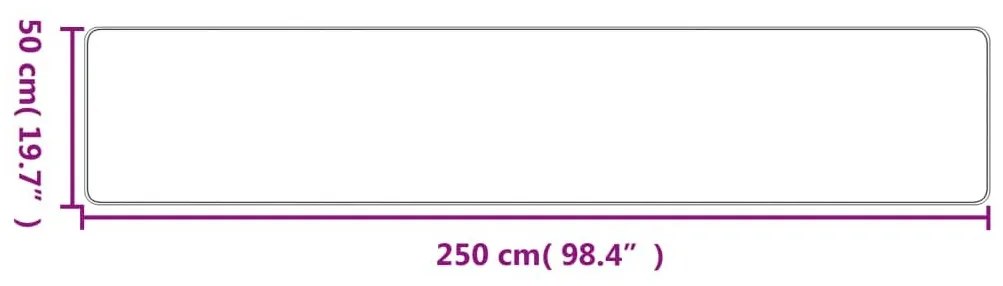 Χαλί Διάδρομος Εμφάνιση Σιζάλ Ανθρακί 50 x 250 εκ. - Ανθρακί