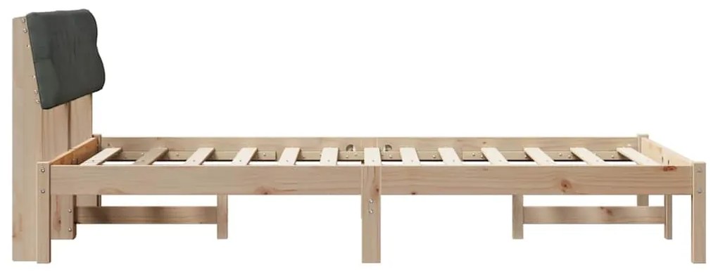 vidaXL Σκελετός Κρεβατιού Καφέ και σκούρο γκρι 120 x 200 cm