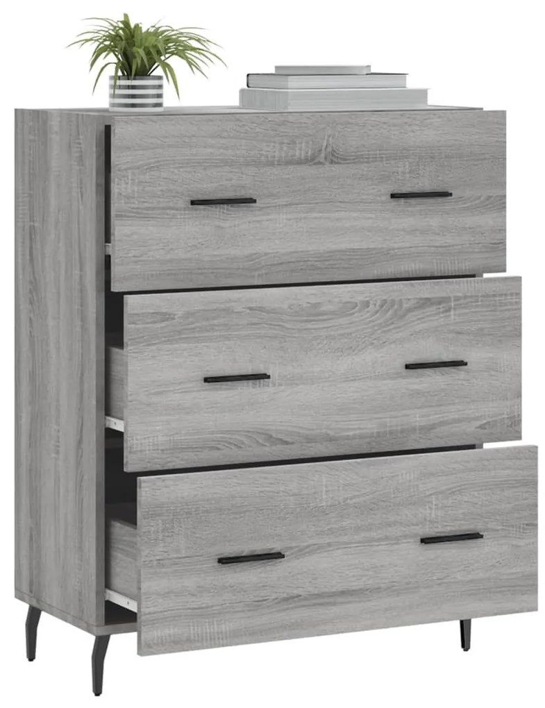 vidaXL Ντουλάπι Γκρι Sonoma 69,5 x 34 x 90 εκ. από Επεξεργασμένο Ξύλο