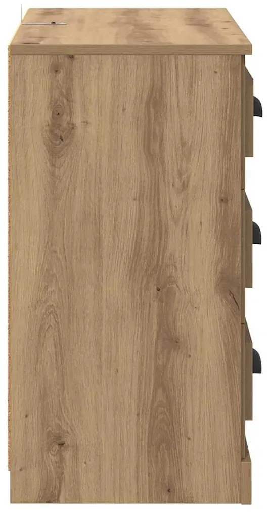 vidaXL Πλαϊνό γραφείο με συρτάρι Artisan Oak 70 x 35,5 x 67,5 εκ.