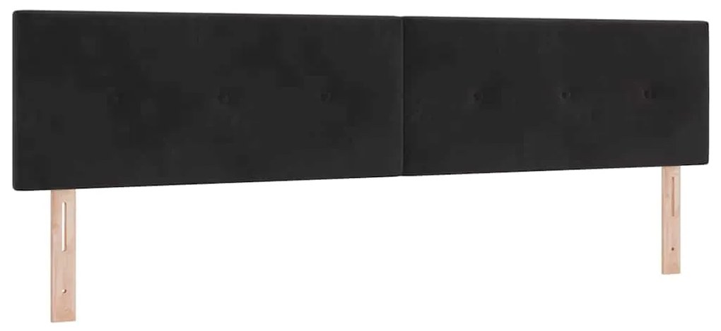 vidaXL Κρεβάτι με Ελατήρια και Στρώμα Μαύρο 200 x 200 cm ύφασμα