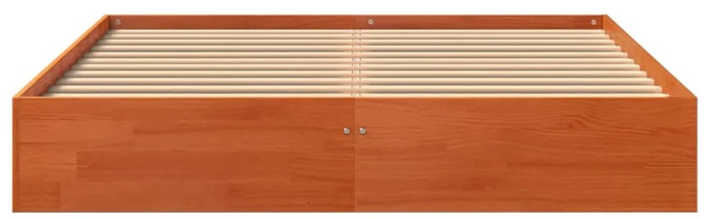 vidaXL Σκελετός Κρεβ. Χωρίς Στρώμα Καφέ Κεριού 120x190 εκ Μασίφ Πεύκο