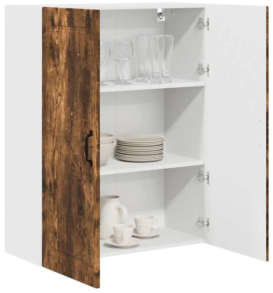 vidaXL Κρεμαστό ντουλάπι κουζίνας Καπνιστό Δρύς 80 x 31 x 100 εκ.