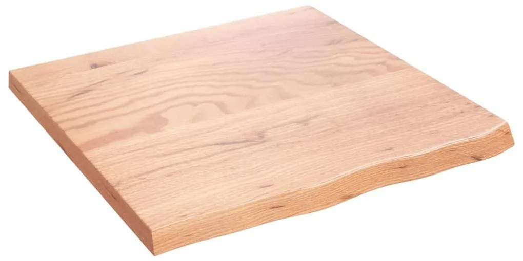 Ράφι Τοίχου Ανοιχτό Καφέ 60x60x(2-4)εκ. Επεξ. Μασίφ Ξύλο Δρυός 363654