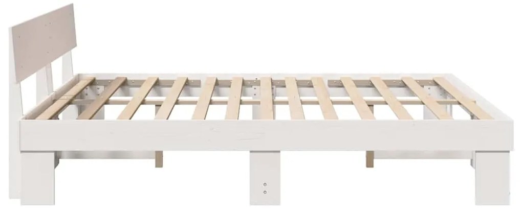 vidaXL Σκελετός Κρεβατιού Λευκό 180 x 200 cm Μασίφ ξύλο πεύκου