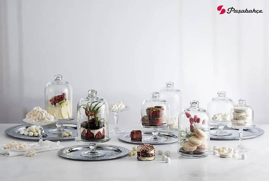 DIS. MIDI PATISSERIE PLATE-DOME H: 19 D: 12 P/192 GB1.OB4. | Συσκευασία 3 τμχ