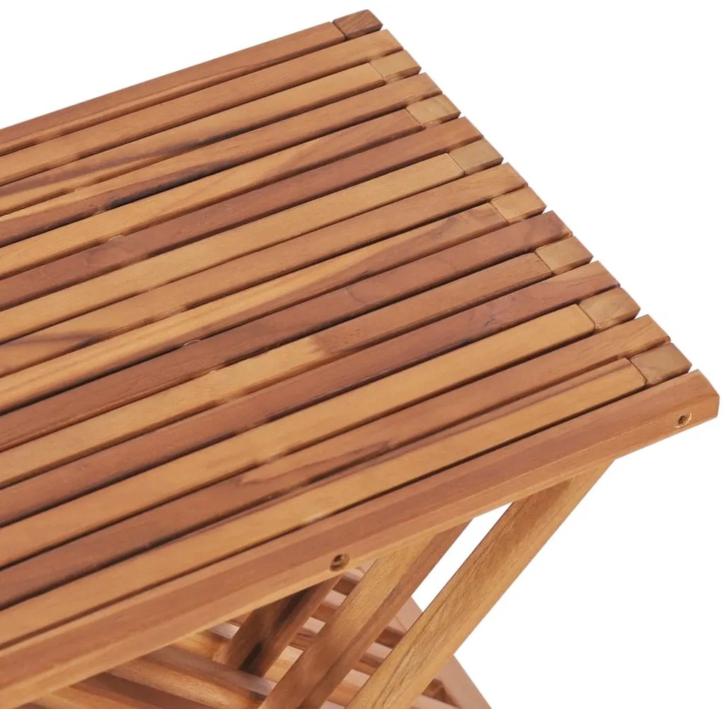 vidaXL Σκαμπό Πτυσσόμενο 40 x 32 x 45 εκ. από Μασίφ Ξύλο Teak