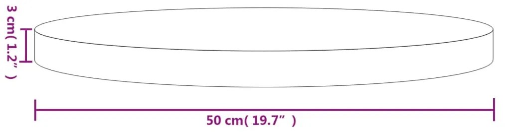 ΕΠΙΦΑΝΕΙΑ ΤΡΑΠΕΖΙΟΥ ΣΤΡΟΓΓΥΛΗ Ø 50X3 ΕΚ. ΑΠΟ ΜΑΣΙΦ ΞΥΛΟ ΠΕΥΚΟΥ 833661