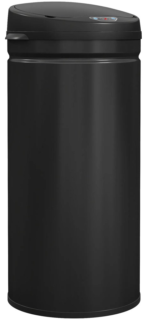 HOMCOM Κάδος απορριμμάτων με αισθητήρα 42 λίτρων με λειτουργία Soft-Close, ανέπαφος κάδος από ανοξείδωτο ατσάλι για υγιεινές κουζίνες