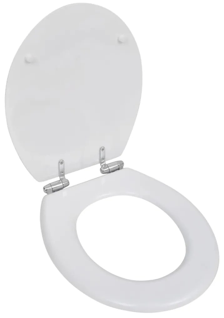 vidaXL Καλύμματα Λεκάνης με Μηχανισμό Soft Close 2 τεμ. Λευκά από MDF