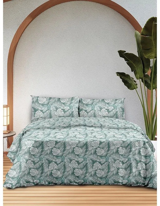 Σετ Σεντόνια Flannel 3038 Aqua Υπέρδιπλη (230x250)