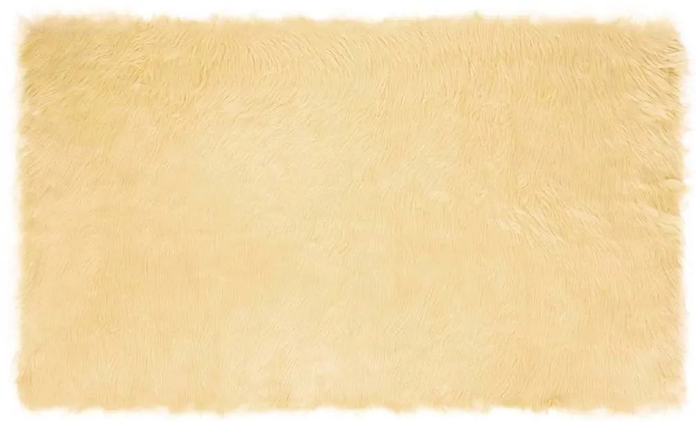 vidaXL Ψεύτικο Δέρμα Προβάτου Χαλί Tafalla Κρεμ 100 x 200 cm