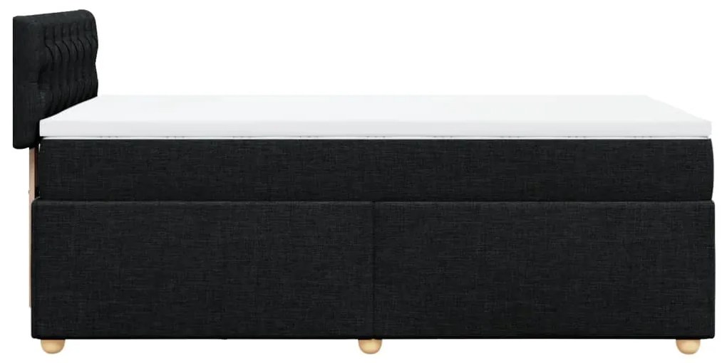 ΚΡΕΒΑΤΙ BOXSPRING ΜΕ ΣΤΡΩΜΑ ΜΑΥΡΟ SINGLE ΥΦΑΣΜΑΤΙΝΑ 3286861