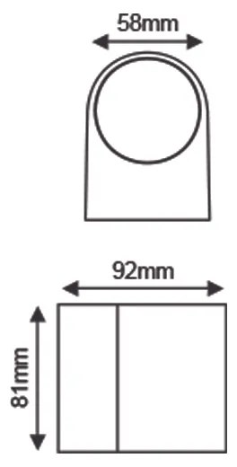 GU10 WALL LUMINAIRE  PLASTIC 230V AC WHITE IP65 MAX 3W LED - SL8210GU10W - SL8210GU10W