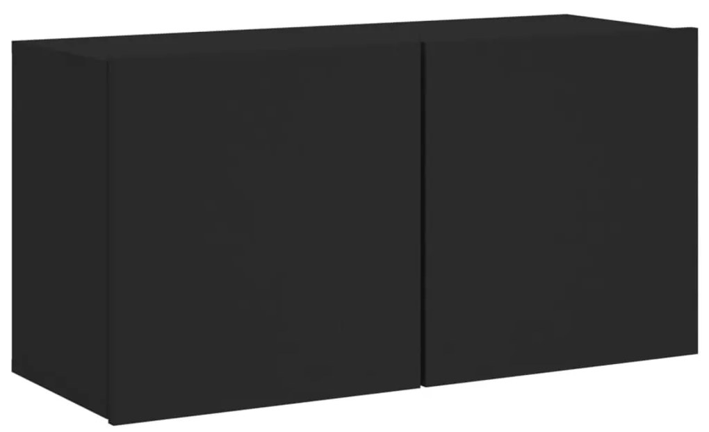 vidaXL Ντουλάπι Τοίχου Τηλεόρασης Μαύρο 80 x 30 x 41 εκ.