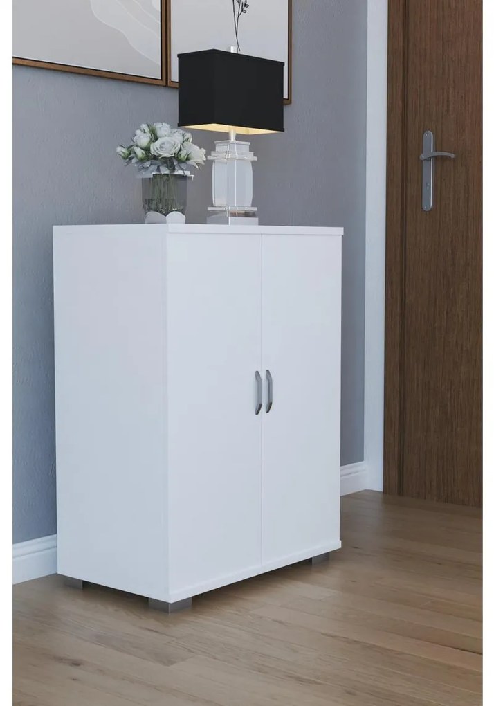 Παπουτσοθήκη MASEGO Λευκό Μοριοσανίδα 35x72x80cm - 14870026 - 14870026