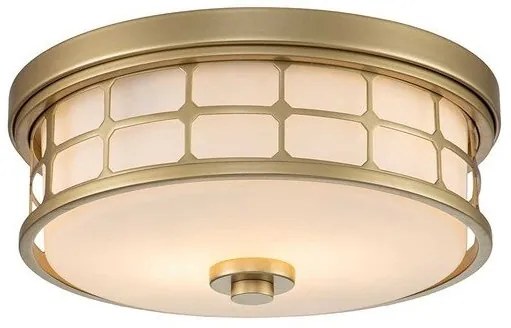 Πλαφονιέρα Φωτιστικό Οροφής Μπάνιου 2xE27 60W IP44 Guardian Elstead QZ-GUARDIAN-F-PNBR Ορείχαλκος