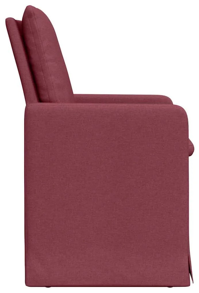 vidaXL Καρέκλες φαγητού 2 pcs Μπορντό 57 x 67 x 98 εκ ύφασμα