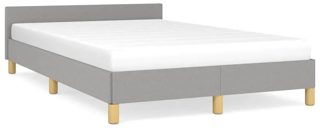 vidaXL Σκελετός Κρεβατιού Χωρίς Στρώμα Αν. Γκρι 120x200 εκ. Υφασμάτινο