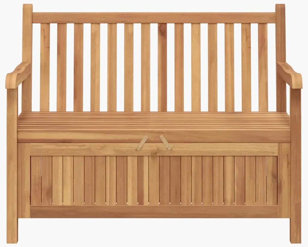vidaXL Πάγκος Αποθήκευσης Κήπου Καφέ 114 x 60 x 90 εκ Μασίφ ξύλο teak