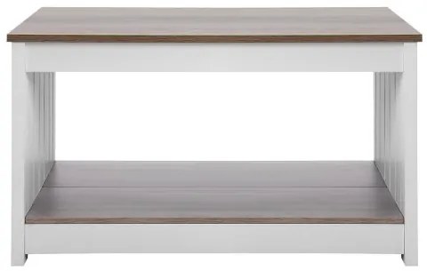 VEVOR 31.5&quot; Farmhouse Coffee Table Square Table with Open Storage Compartment