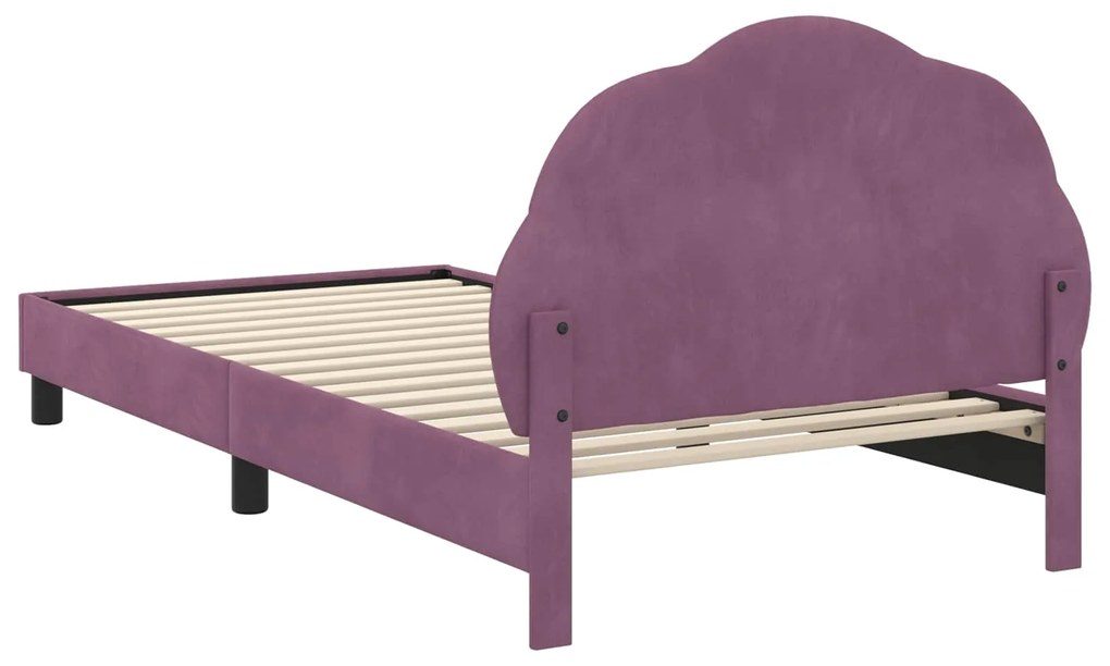 vidaXL Κρεβάτι Παιδικής Κρεβατοκάμαρας με Κεφαλάκι Μοβ 90 x 190 cm