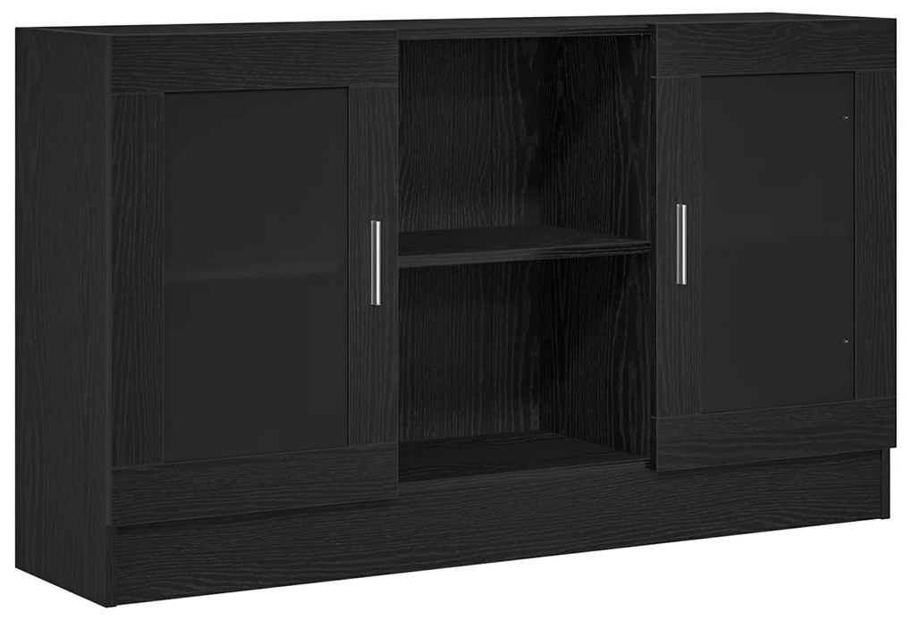 vidaXL Μπουφές Μαύρη Δρυς 120x30,5x70 εκ από Επεξεργασμένο Ξύλο
