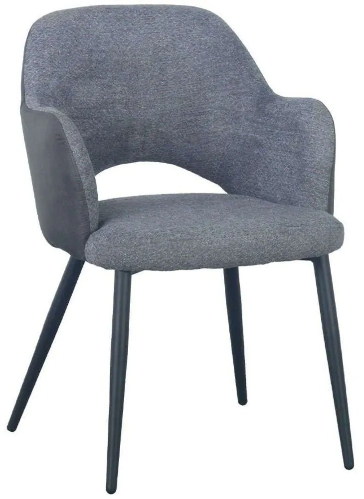 Πολυθρόνα Ascot 03-1065 60x63,5x79cm Dark Grey Metal, Fabric