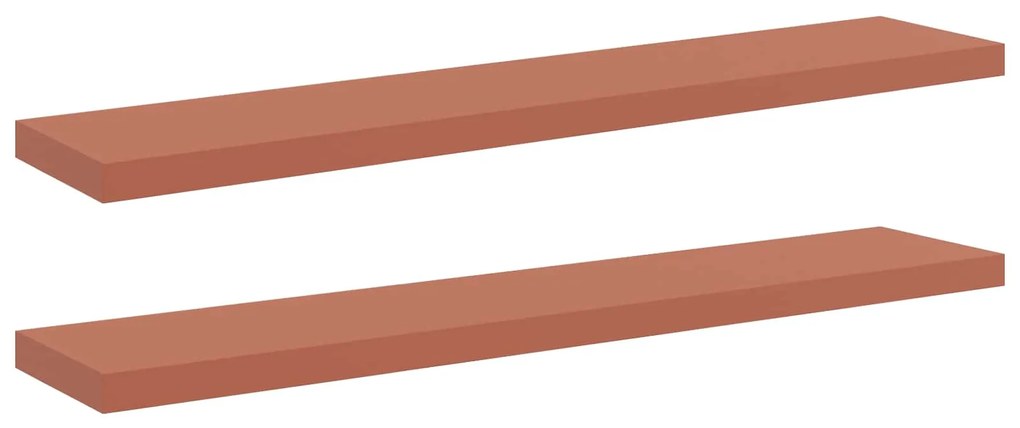 vidaXL Ράφι Τοίχου 2 pcs Κόκκινο 120 x 23,5 x 4 εκ Επεξεργασμένο ξύλο