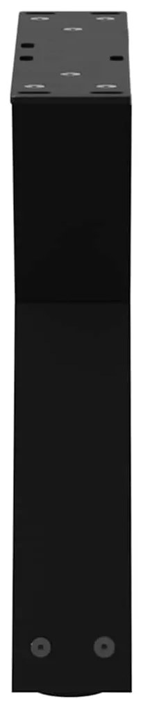 vidaXL Πόδια Τραπεζιού Σαλονιού 2 τεμ. Μαύρο 30x(30-31,3) εκ. Ατσάλι