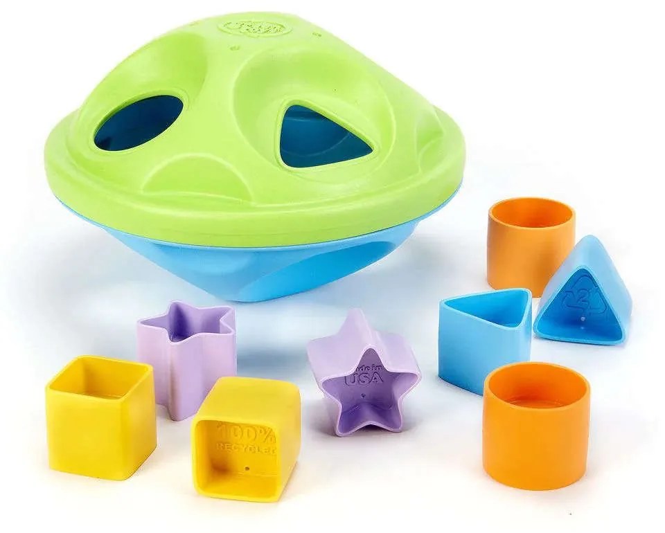 Μαθαίνω Τα Σχήματα Shape Sorter SPSA-1036 Multi Green Toys