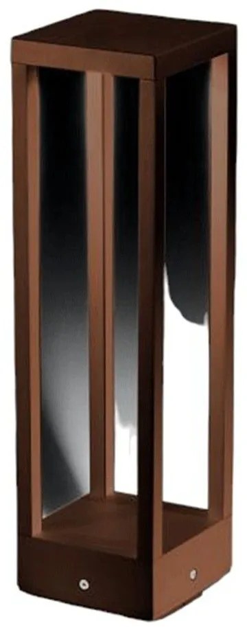 Φωτιστικό Δαπέδου Home LD0254R3 14,1x14,1x50cm Led 15,8W 3000K IP65 Corten Zafferano