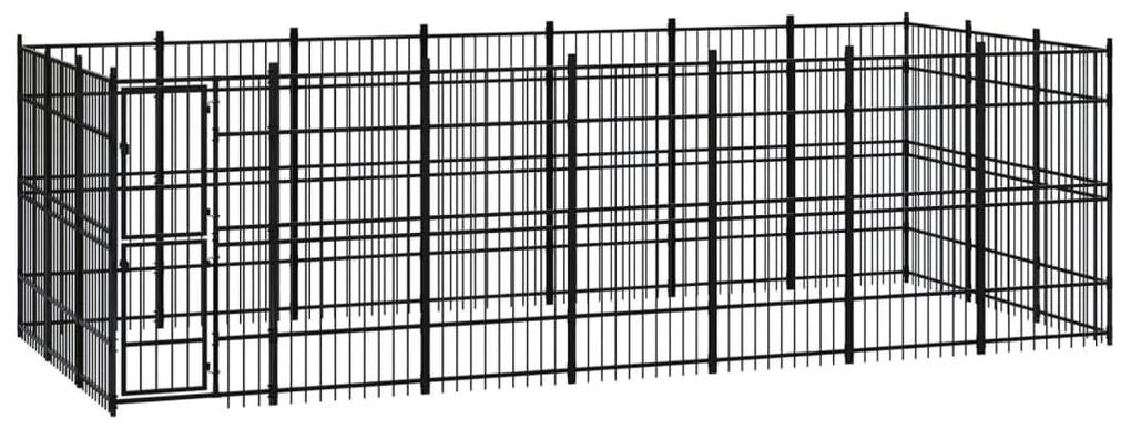 Κλουβί Σκύλου Εξωτερικού Χώρου 19,35 μ² από Ατσάλι - Μαύρο