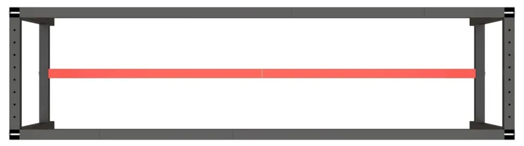 vidaXL Σκελετός Πάγκου Εργασίας Ματ Μαύρο & Ματ Κόκκινο 190x50x79 εκ.