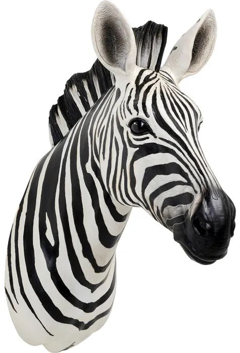Διακοσμητικό Τοίχου Zebra Λευκή/Μαύρη 33x58,2x77,8 εκ. - Μαύρο
