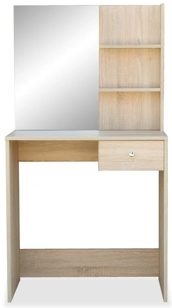 vidaXL Μπουντουάρ Χρ. Δρυός 75 x 40 x 141 εκ. από Επεξ. Ξύλο