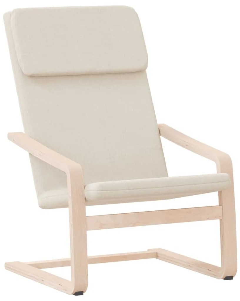 vidaXL Πολυθρόνα Relax Κρεμ Υφασμάτινη