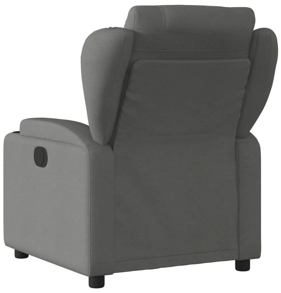vidaXL Πολυθρόνα Ανακλινόμενη Ηλεκτρική Σκούρο Γκρι Υφασμάτινη