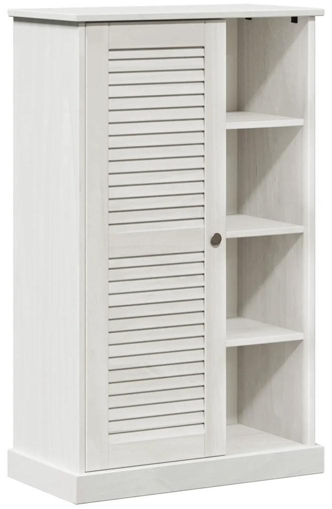 vidaXL Ντουλάπι Μπάνιου Λευκό 68 x 34 x 110 εκ. Μασίφ ξύλο πεύκου