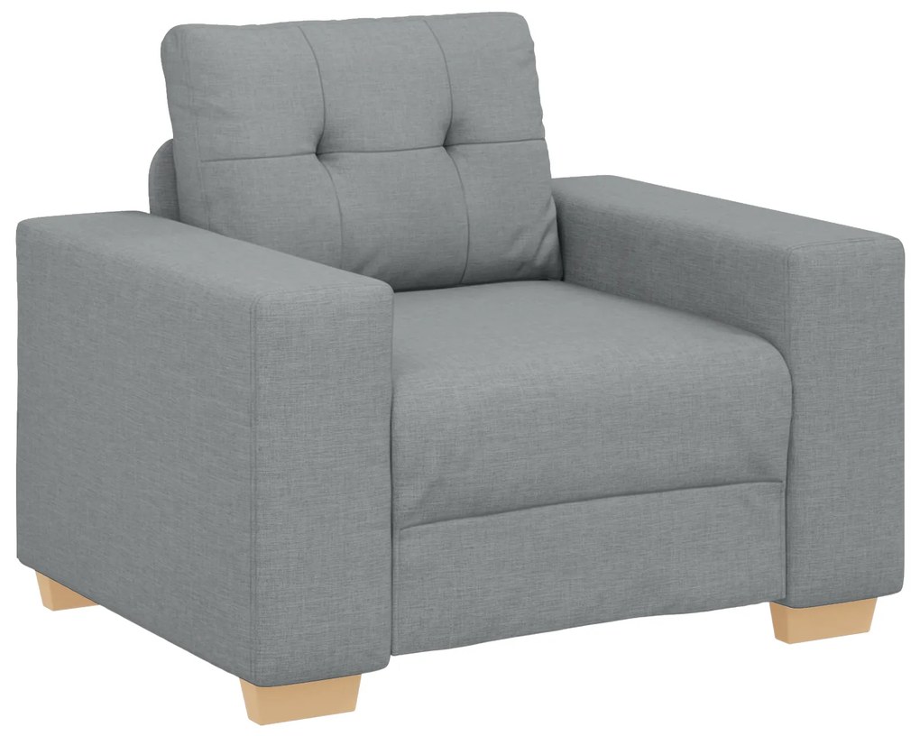 vidaXL Σετ Καναπέ με μαξιλάρι με μαξιλάρι 3 pcs Γκρι ύφασμα