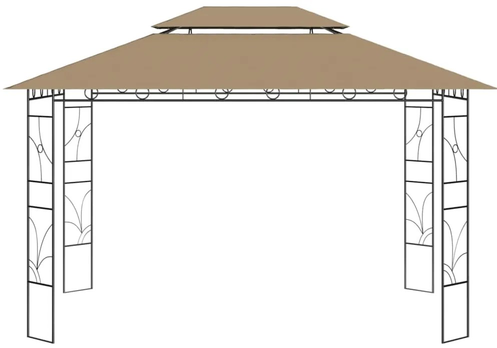 vidaXL Κιόσκι Taupe 4 x 3 x 2,7 μ. 160 γρ./μ²
