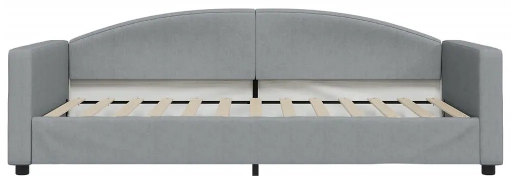 vidaXL Καναπές Κρεβάτι Συρόμενος Αν. Γκρι 100x200 εκ Ύφασμα &amp; Συρτάρια