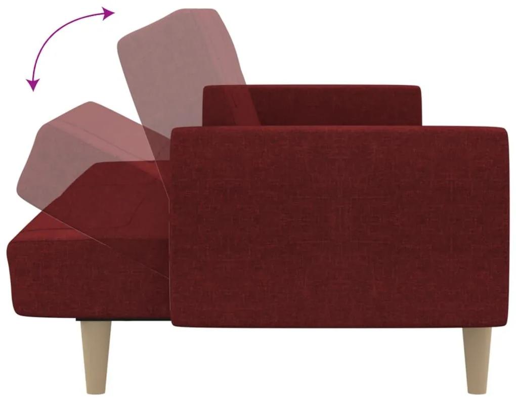 Καναπές - Κρεβάτι Διθέσιος Μπορντό Υφασμάτινος - Κόκκινο