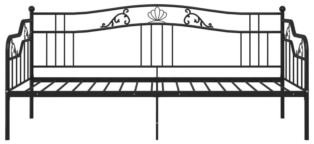 vidaXL Πλαίσιο για Καναπέ - Κρεβάτι Μαύρο 90 x 200 εκ. Μεταλλικό