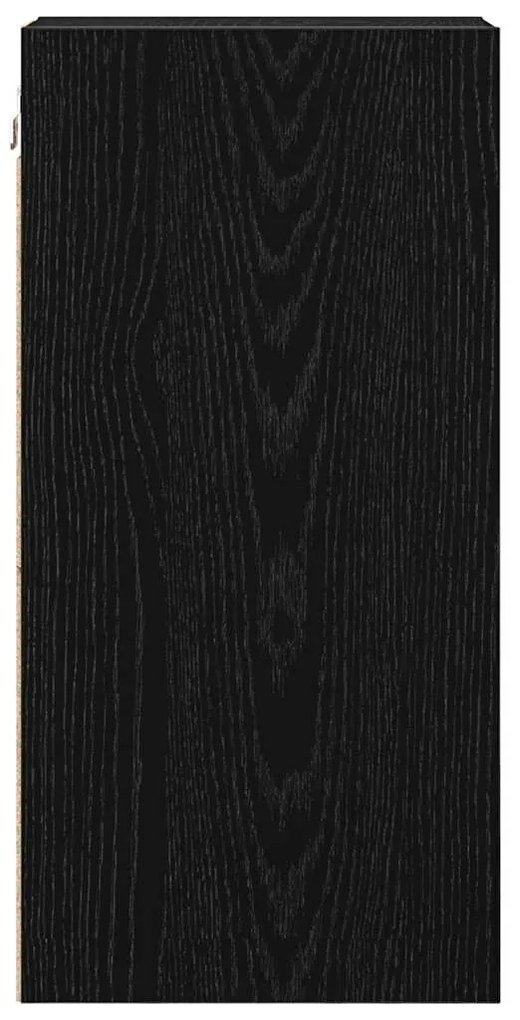 vidaXL Κρεμαστό ντουλάπι με ράφι Riga Μαύρη δρυς 20 x 29,5 x 60 εκ.